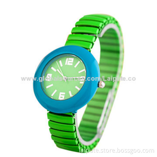 Fashionable Girls' Quartz/Dress Watch, Color Face with Hooks and Elastic Force BandNew